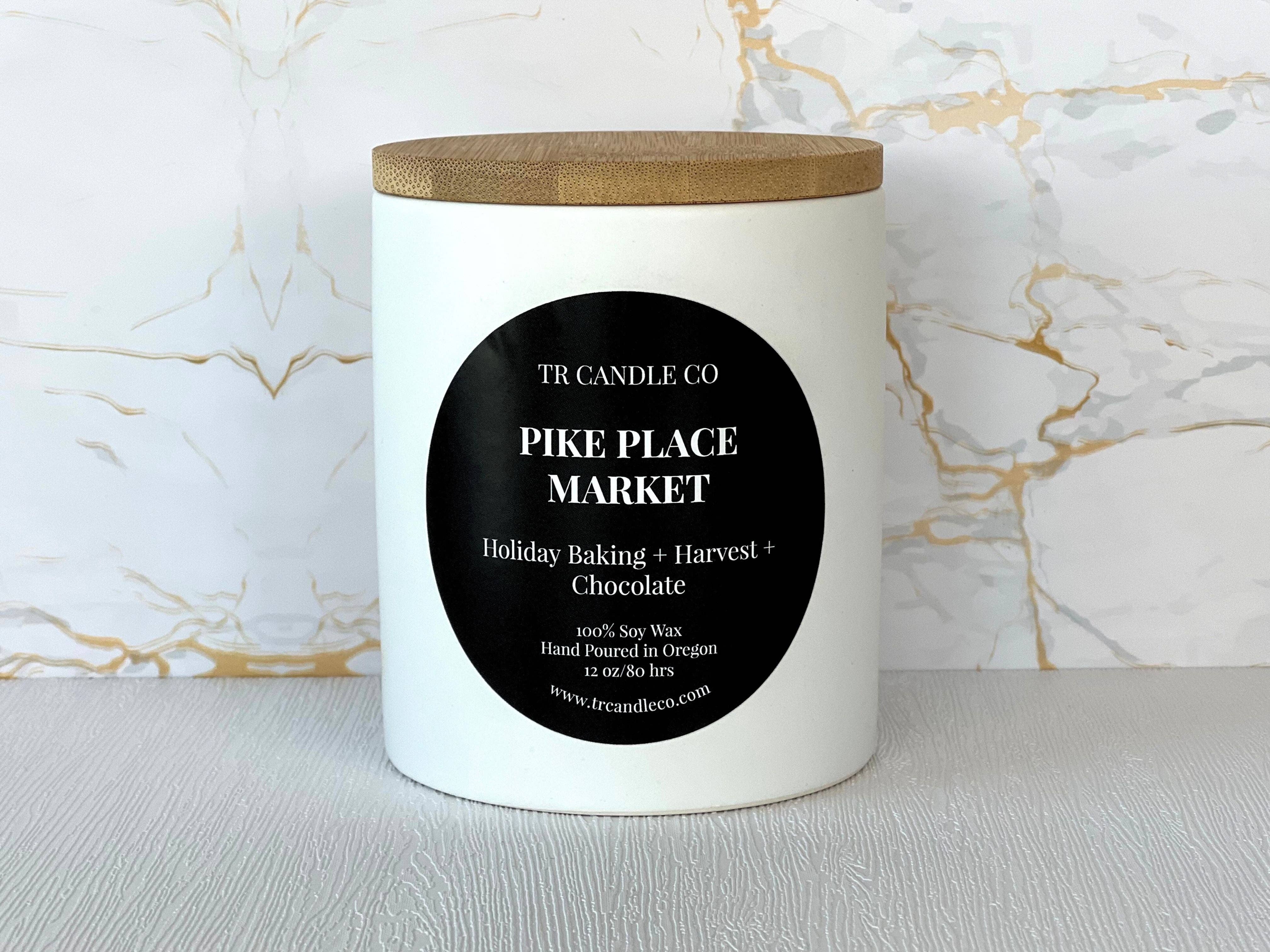 TR Candle Co - Wholesale Jar/Filled Candle - Pike Place Market 12 oz - White Jar2