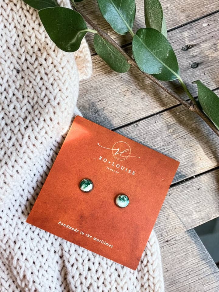 Jane Moss agaatoorknopjes voor wholesale door Ro + Louise Jewelry