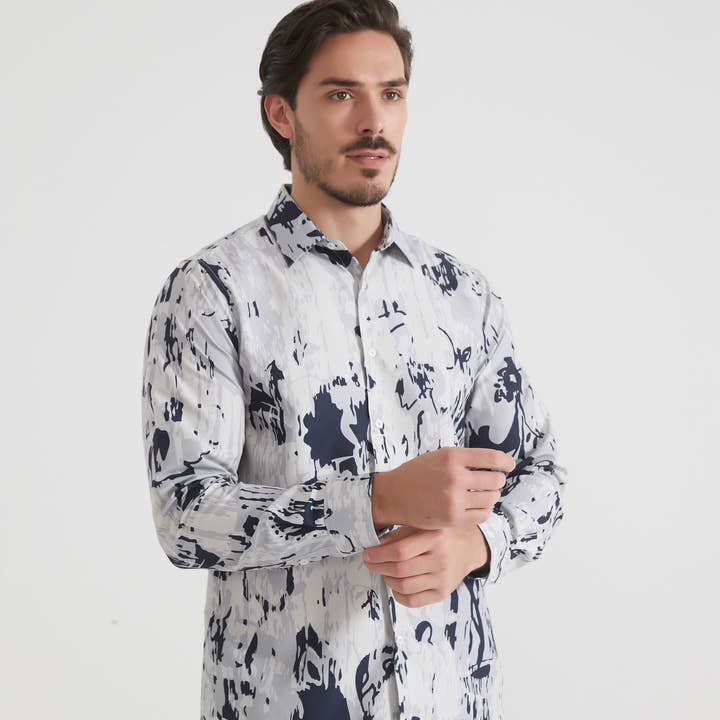 Comfort cut patterned shirt for wholesale by Yves Enzo