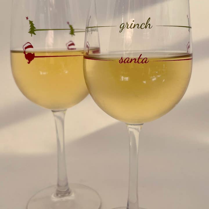 Pourtions Just Right - Wholesale Wine Glass - Stem Wine Glass | Santa / Grinch