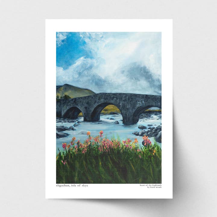 Lizzie Moult - Wholesale Art Print - Sligachan Bridge, Isle of Skye, Scotland, Art Print0