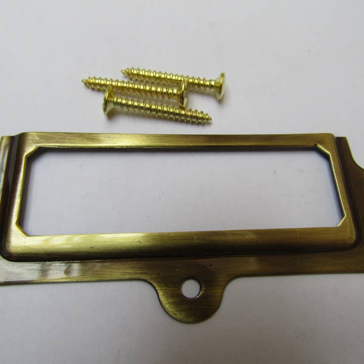 Petit classeur rétro en laiton antique pour la vente par IronmongeryWorld