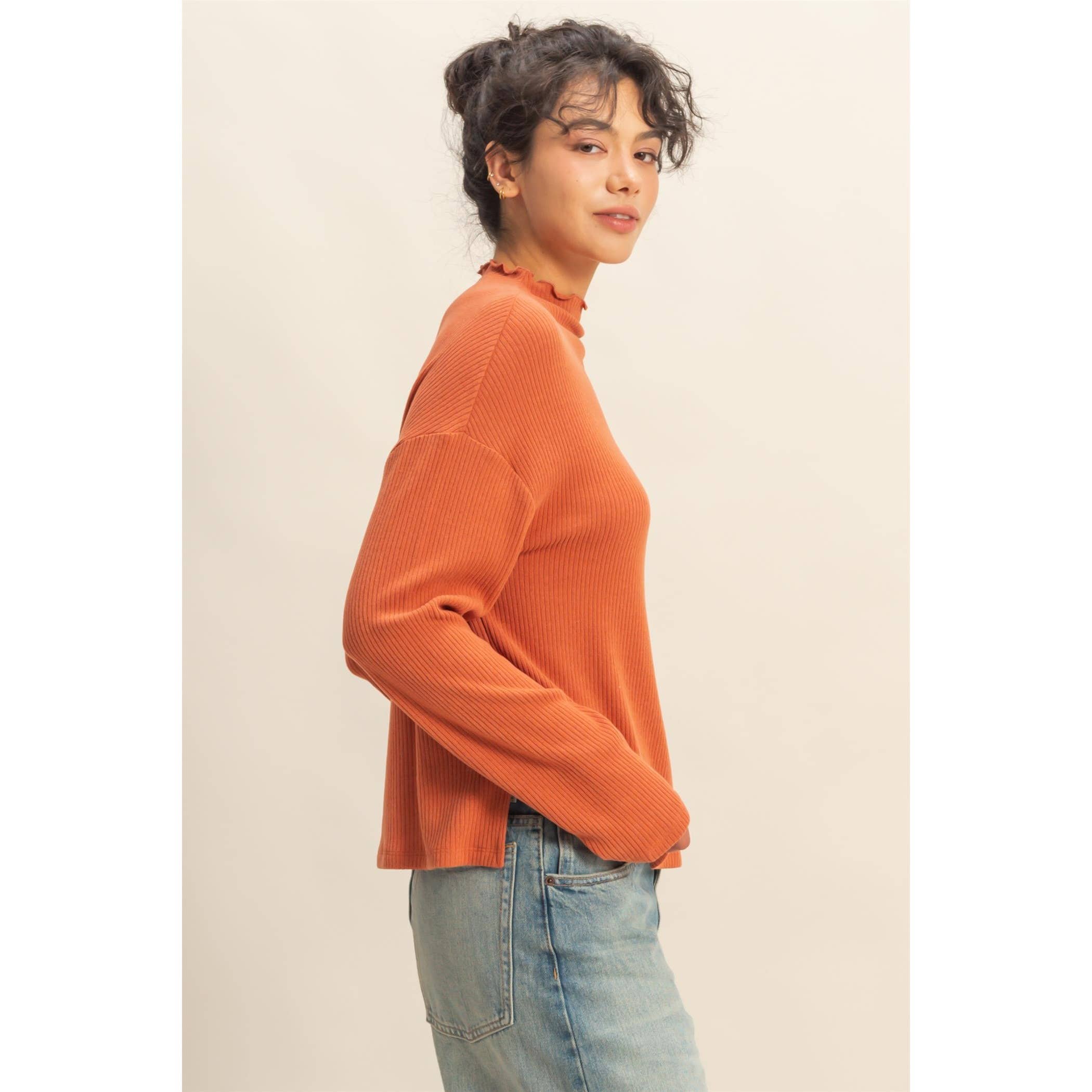 HYFVE - Wholesale Shirt - Women's - Oversized High Neck Top With Side Slit9