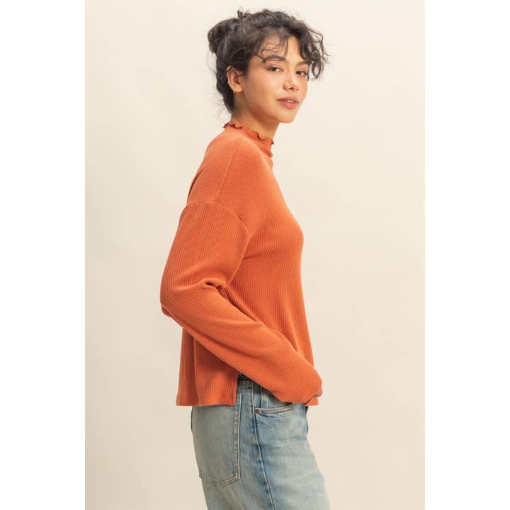 HYFVE - Wholesale Shirt - Women's - Oversized High Neck Top With Side Slit9
