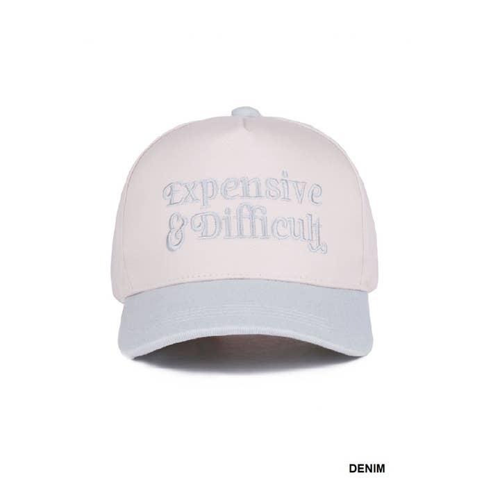 42POPS - Wholesale Baseball cap – Women's - ,,_.0905 Expensive & Difficult Two Tone Canvas Cotton Cap SI-284686