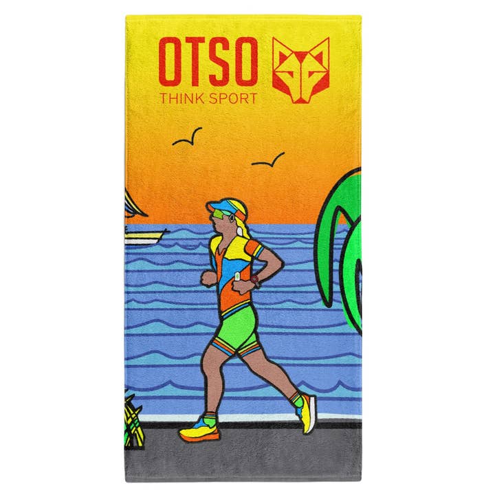 Mikrofiberhåndklæde - Time To Tri Run Kvinde for engroshandel hos OTSO