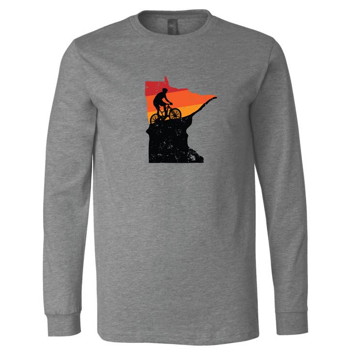 Retro Bike Minnesota Long Sleeve T-Shirt for wholesale by Minnesota Awesome