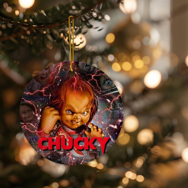Chucky Ornament for wholesale by Graveyard Offerings