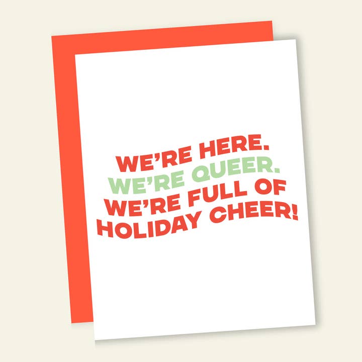 Queer Christmas Cheer | Funny Holiday & Christmas Greeting Card for wholesale by That’s So Andrew - Snarky Gifts & Cards
