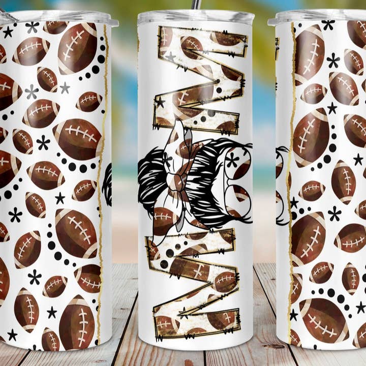 Football mom - messy bun for wholesale by Fandangles