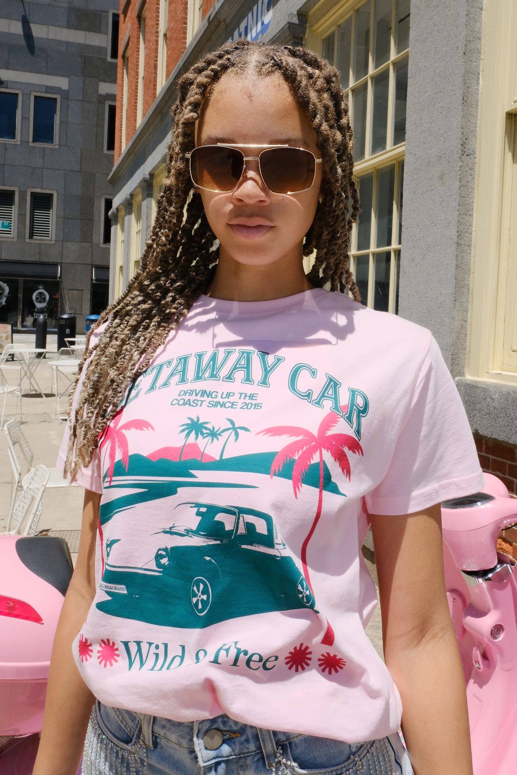 Mure and Grand - Wholesale Screen Printed T-Shirt - Women's - Getaway Car Graphic T-Shirt4