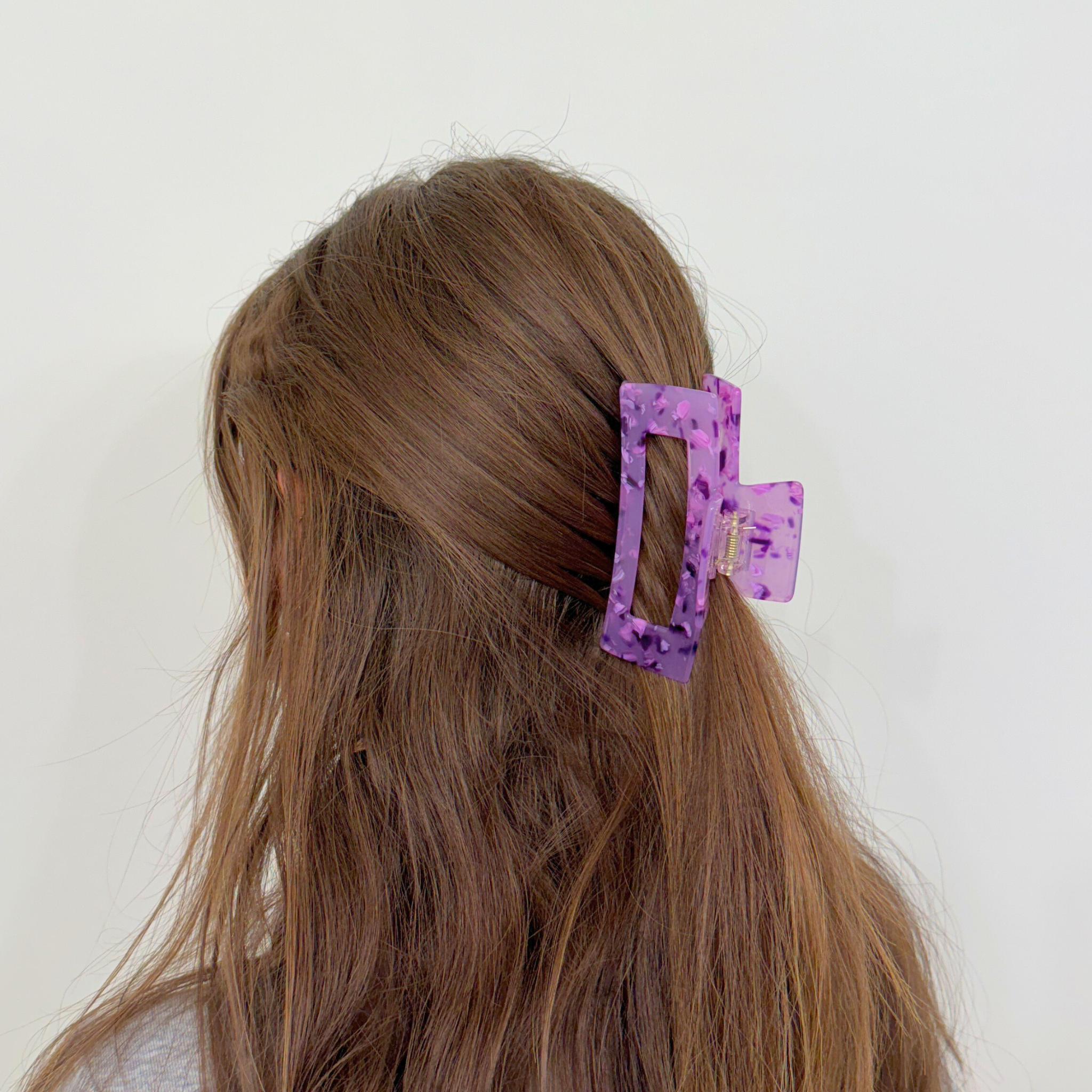 Love Attack - Wholesale Hair Clip - Women's - Aven Speckle Minimalist Cellulose Acetate Hair Claw Clips5