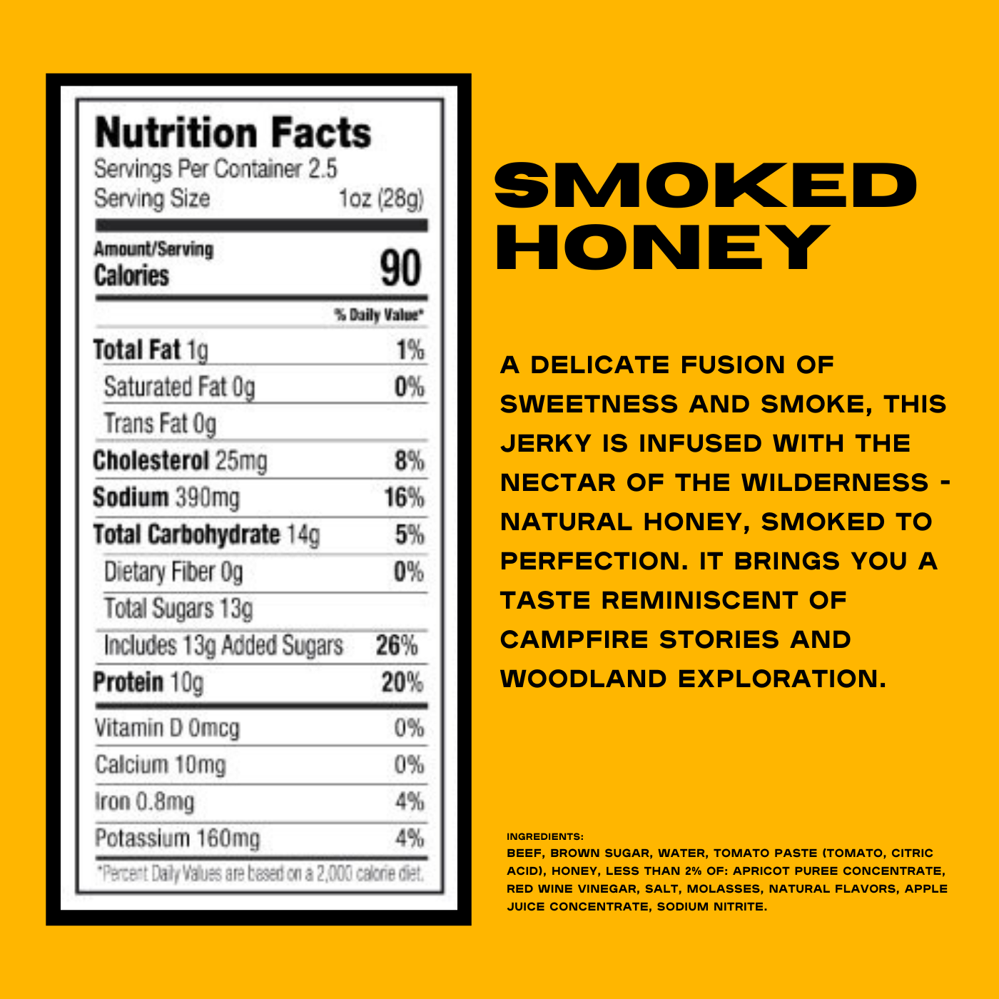 REMOVED BRAND - Wholesale Jerky - Smoked Honey Jerky, 2.5oz (12-count)5