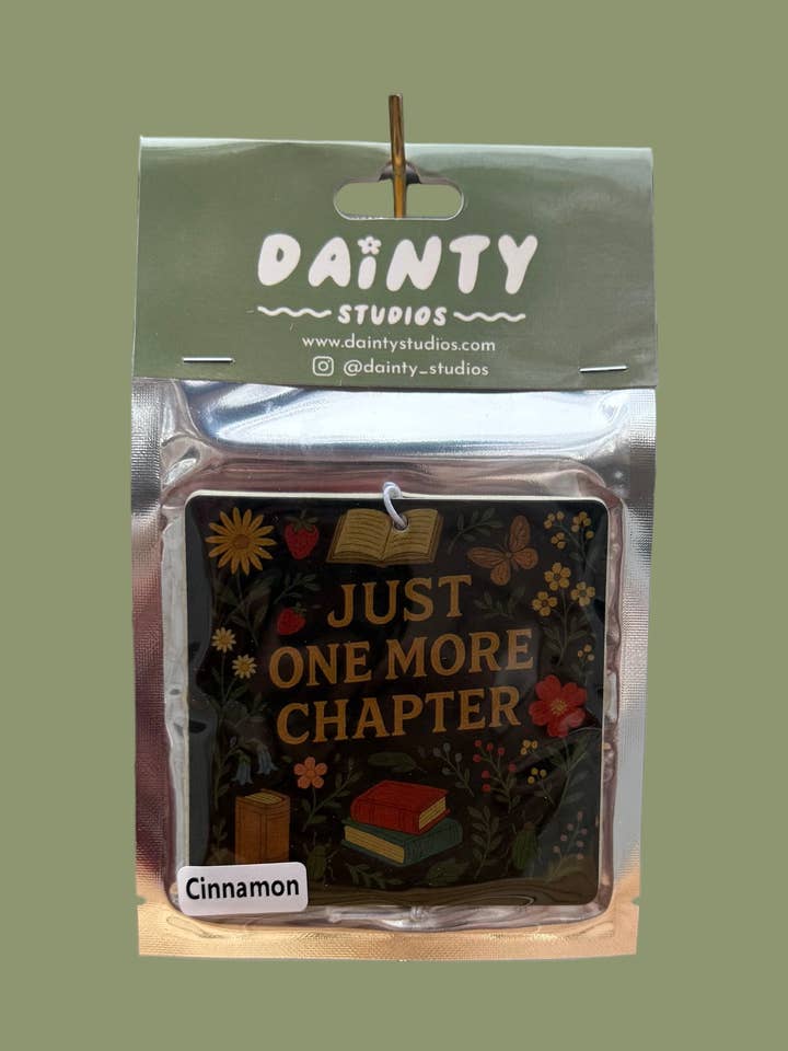 Just One More Chapter Car Air Freshener for wholesale by Dainty Studios