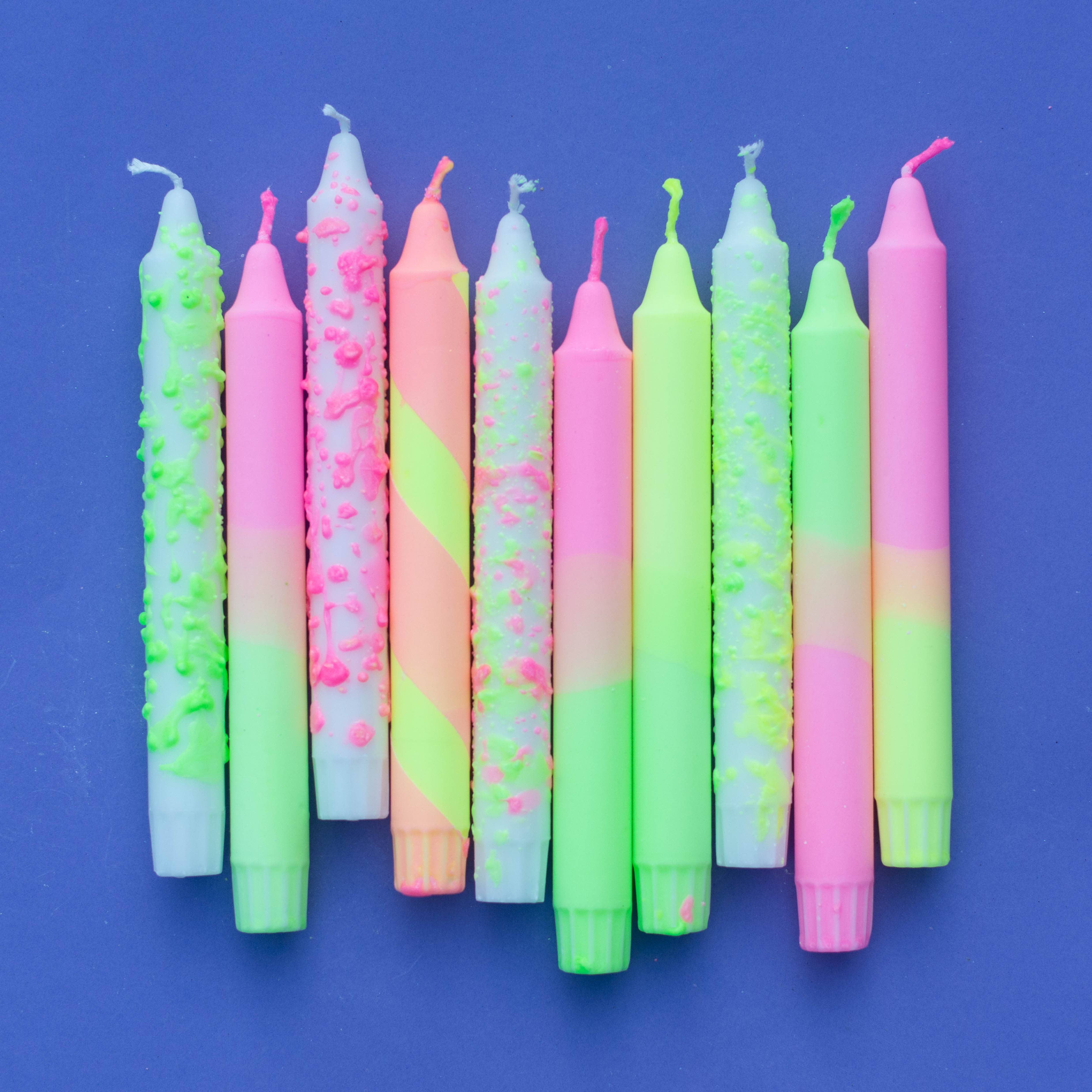 Nordtrice - Wholesale Tapered Candle/Candlestick - Taper candles- neon colours mix3