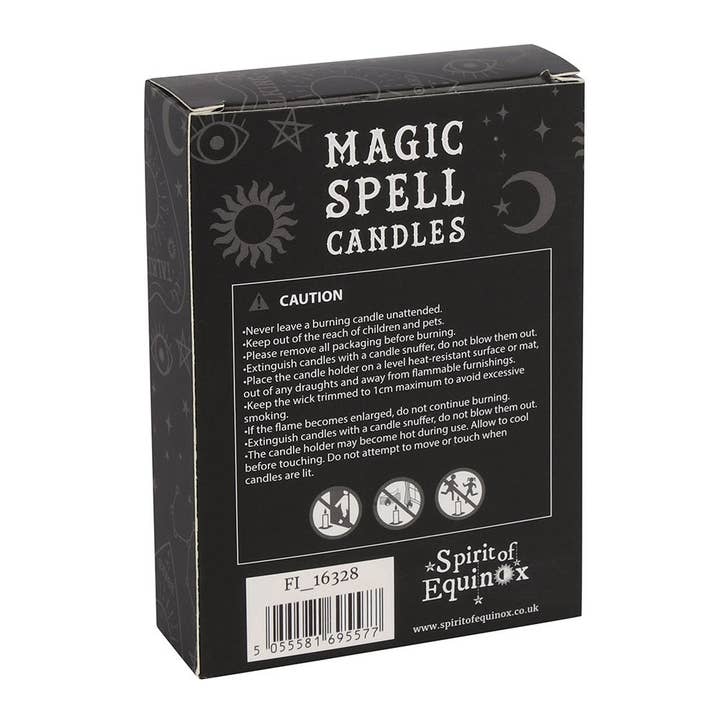 Something Different Wholesale - Wholesale Tapered Candle/Candlestick - Set of 12 Mixed Magic Spell Candles