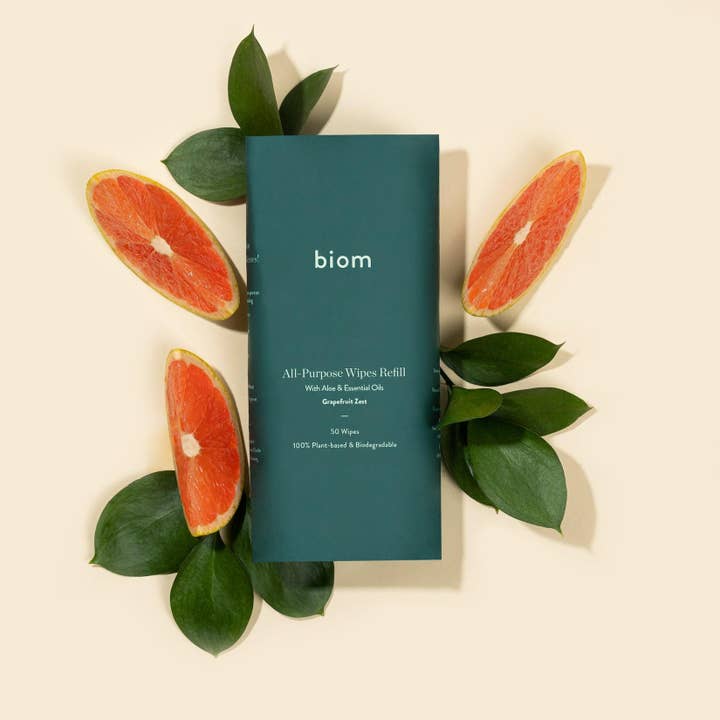 biom - Wholesale Face & Body Wipes - All-Purpose Wipes - Biom Homeâ„¢ Refills - 300 Count (6 Pack)