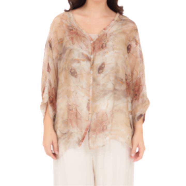 60234 Beige Vera May Italian Silk Top for wholesale by VeraMay