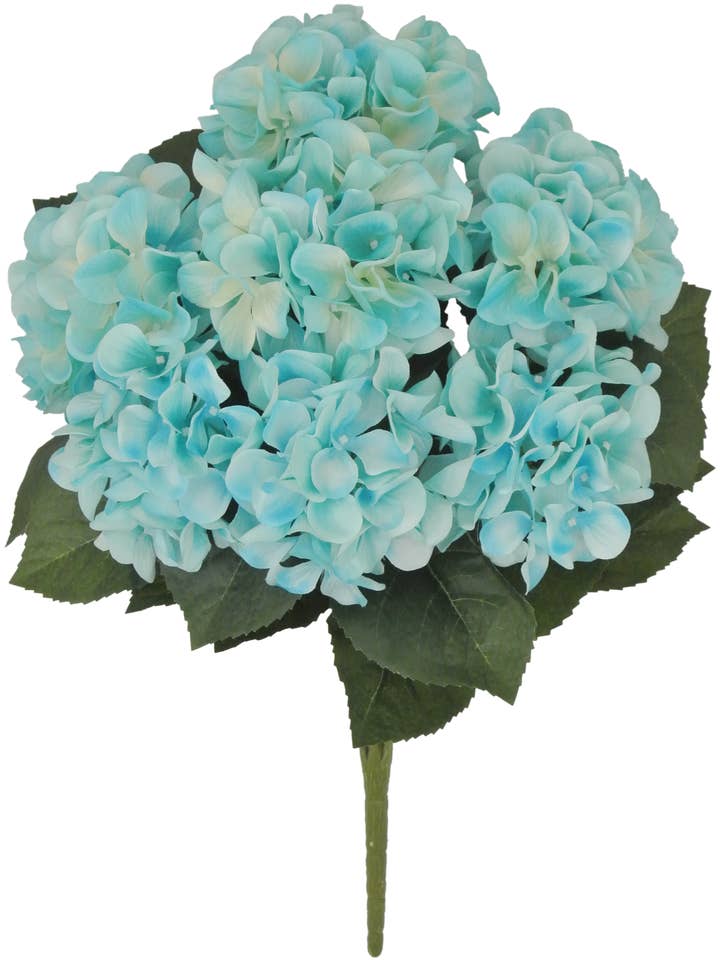 22 IN TURUOISE HYDRANGEA BUSH X 7 - 80312-TQ for wholesale by General Wholesale Inc