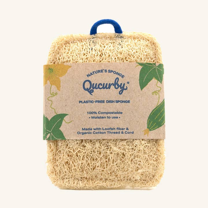Loofah Fully Compostable Dish Sponge for wholesale by qucurby