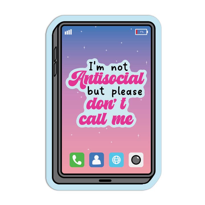 Girls Printing House - Wholesale Sticker - I'm Not Antisocial Introvert Stickers