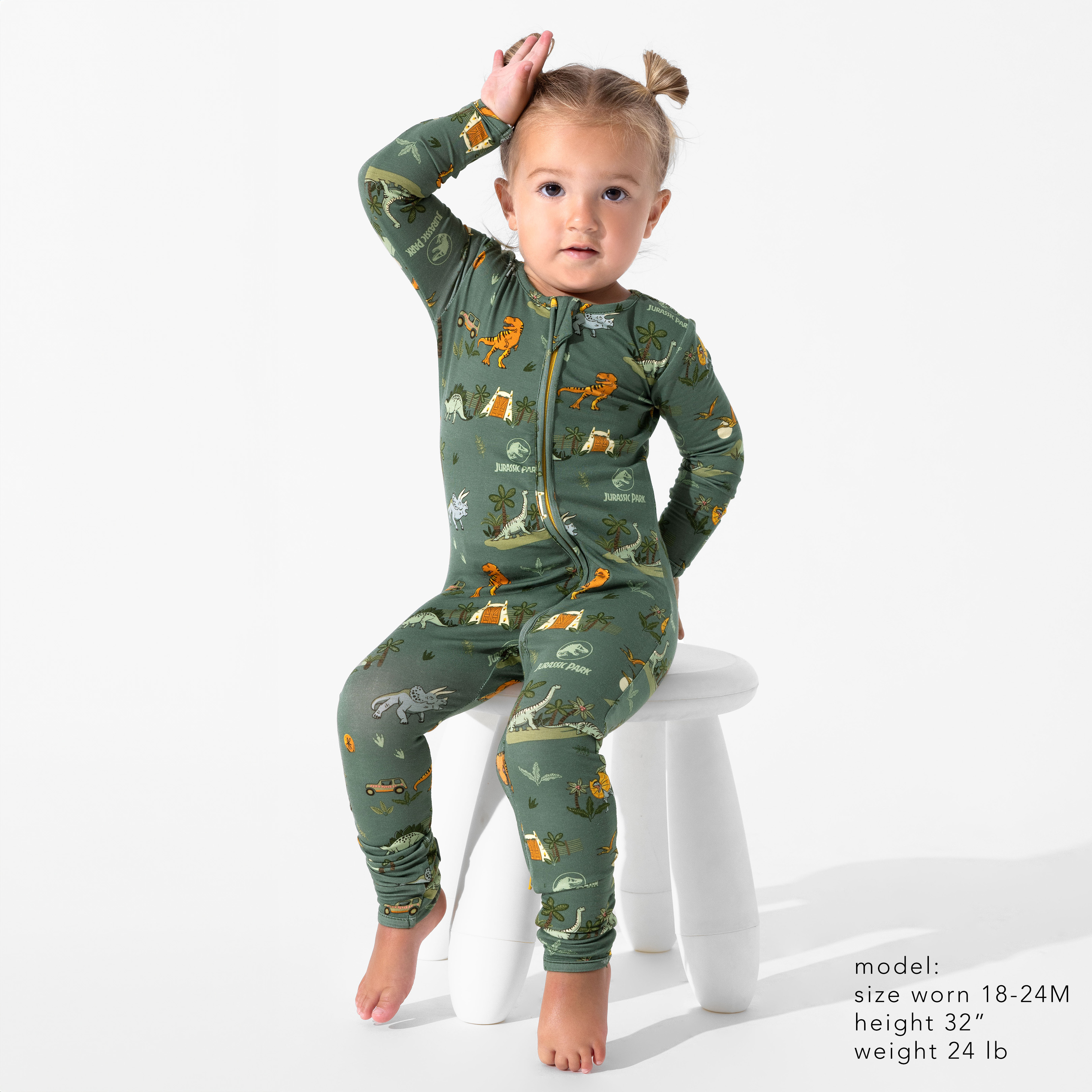 Bellabu Bear - Wholesale Sleepsuit - Baby - Jurassic Park: Safari Bamboo Convertible Footie1