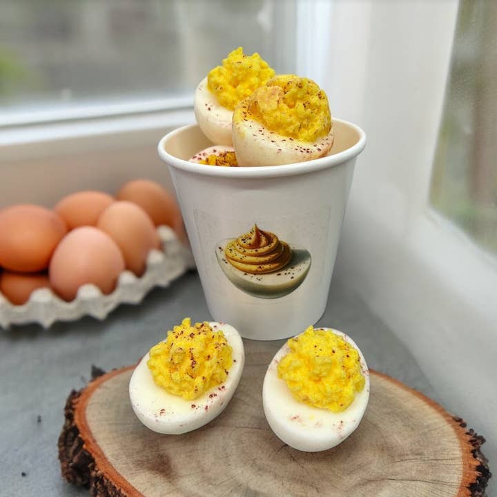 DEVILED EGGS Wax Melts | Monkey Farts Scent | 6 oz | 4 Melts for wholesale by Eartherella Soap & Candle Co., LLC