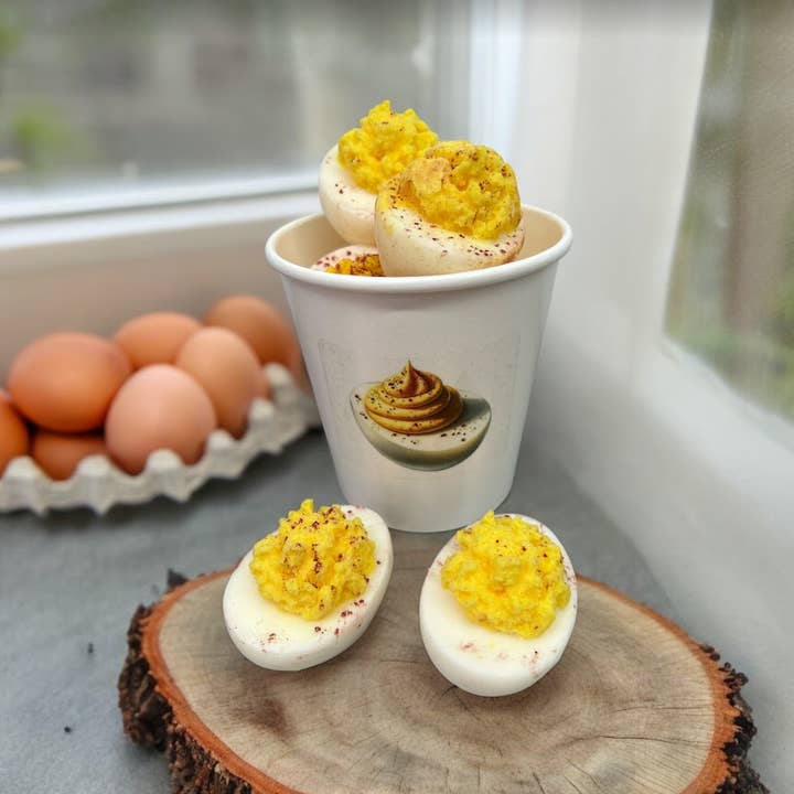 DEVILED EGGS Wax Melts | Monkey Farts Scent | 6 oz | 4 Melts for wholesale by Eartherella Soap & Candle Co., LLC