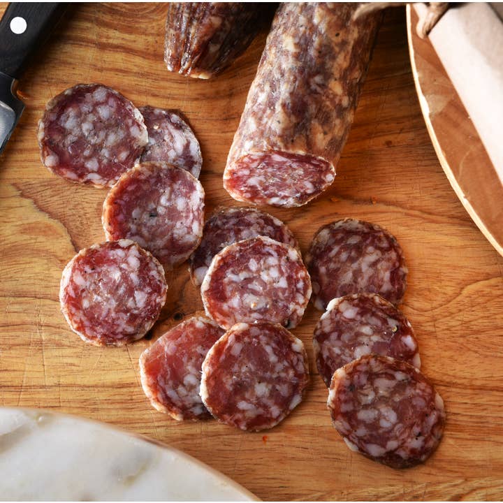 Bolognese Salami Chub 8oz Retail for wholesale by Niagara Food Specialties USA Inc.