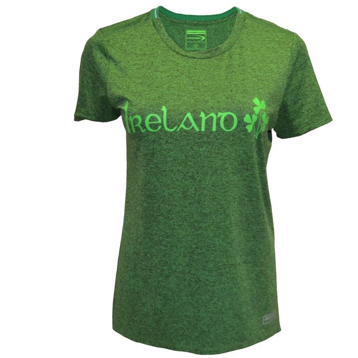 T-shirt de performance pour femmes Heather Green Ireland pour la vente par Dublin Gift Company