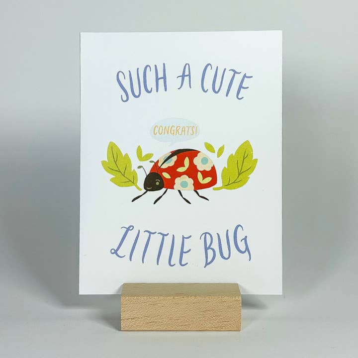 Carte pour bébé - Joli petit insecte pour la vente par Pneu Paper // Lovely Why Isle