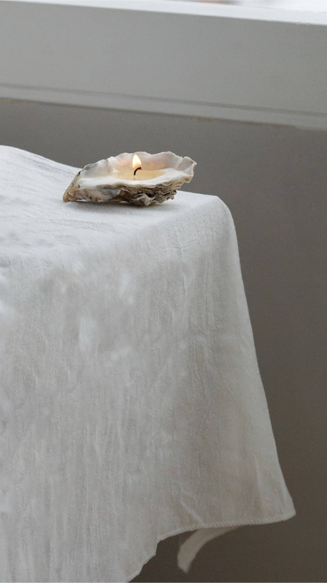Candle Copenhagen - Wholesale Tapered Candle/Candlestick - Oyster Shell Candle - 1 Wick2