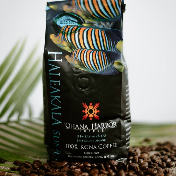 'Ohana Harbor Coffee Company - Wholesale Coffee Beans - Haleakala Sunrise- 100% Kona Whole Medium Roast 12 oz.