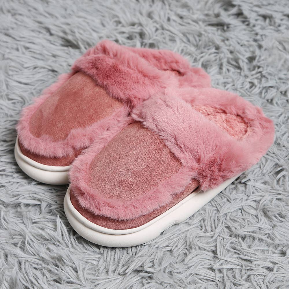 Sensibling Corp. – Engroshandel Slippers - Dame – Faux ruskind bløde indendørs gulvtøfler6