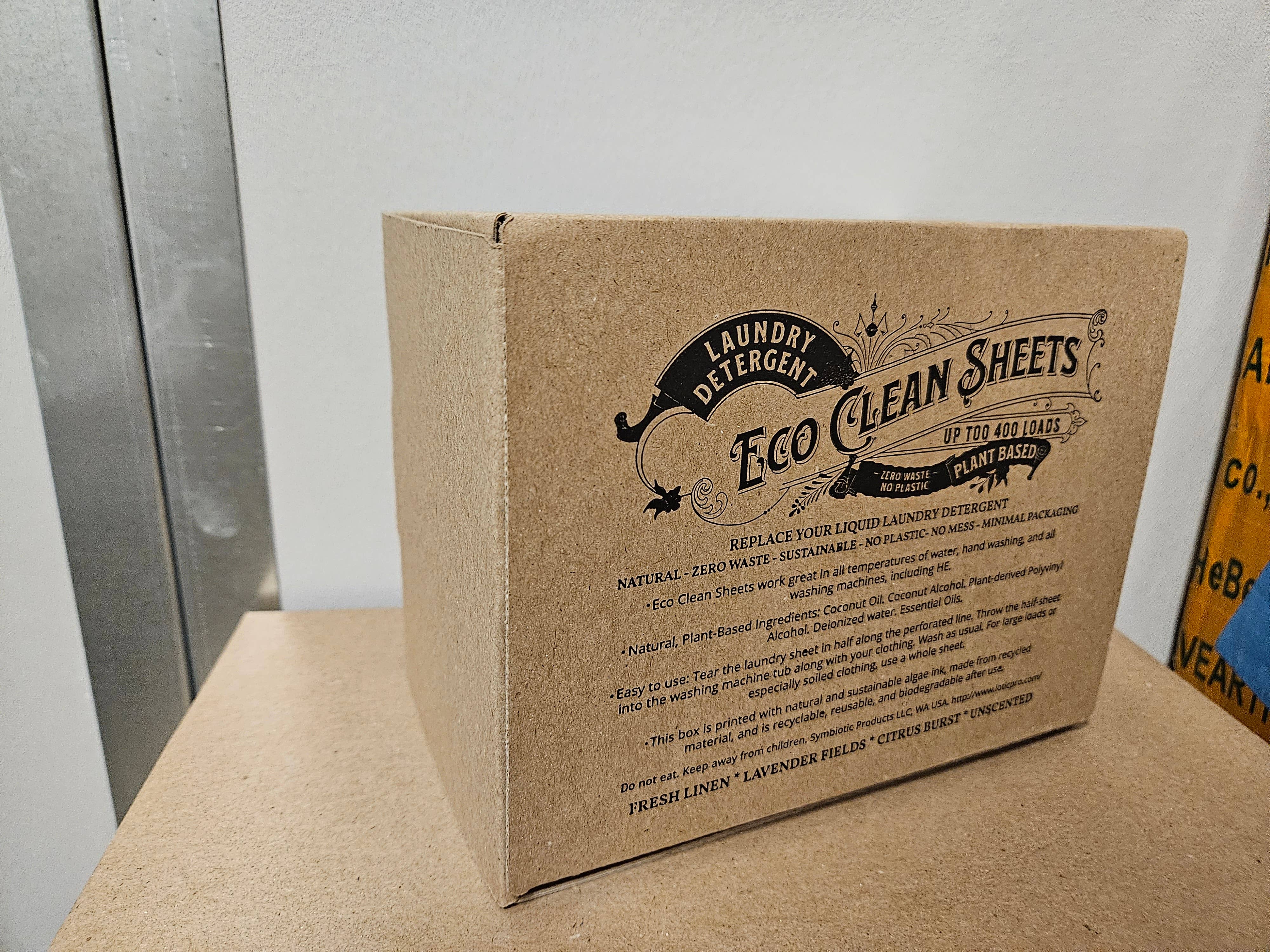 Laundry Detergent Sheets, 100 Loads, All-natural, Concentrated Eco Clean  Sheets in a Recycled Box Printed With Sustainable Algae-ink 