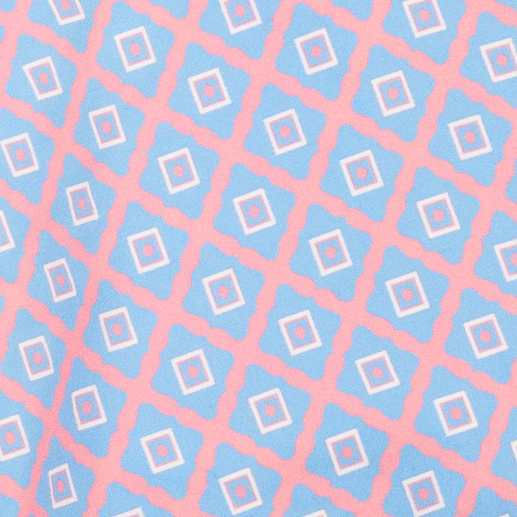 Let's Get This Thread - Wholesale Swim Shorts - Kids - Kid's Diamond Pattern Mesh Swim Trunk - Coral2