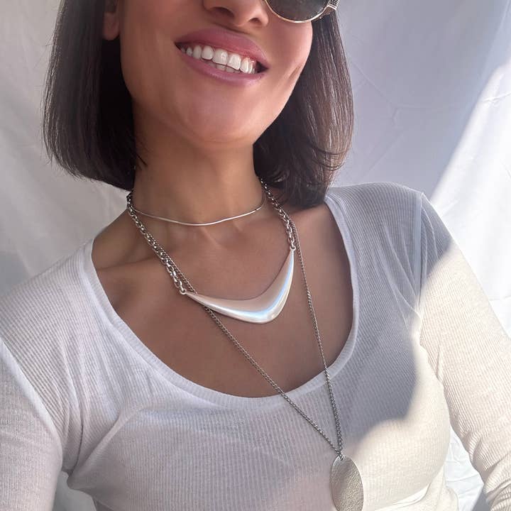 Christina Christi - Wholesale Pendant/Charm Necklace - Boho Necklaces, Silver Layering Necklaces, Silver Necklace, 4