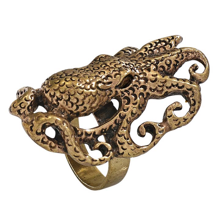 Octopus Everywhere Bronze Ring for wholesale by Tiger Mountain Jewelry