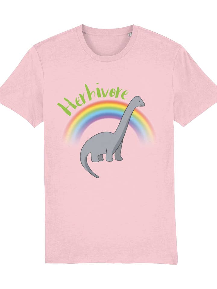 Herbivore T-Shirt - Pink for wholesale by Happi Noggi