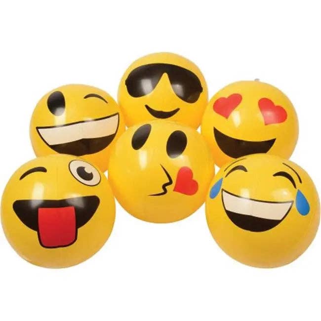 Party Expo, LLC - Vendita all'ingrosso Giocattolo gonfiabile - Bambini e neonati - Palline gonfiabili Emoji da 12"0