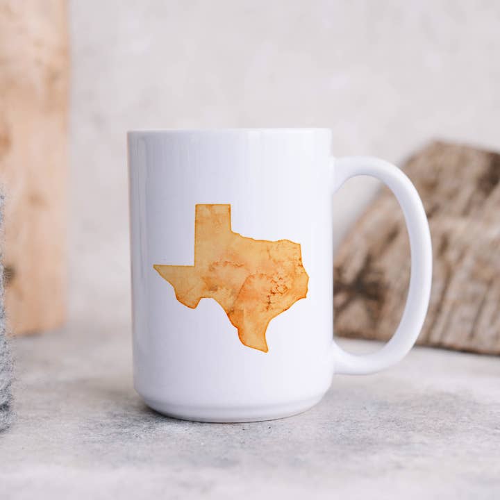 Custom State - Watercolor 15oz Coffee Mugs for wholesale by SheMugs