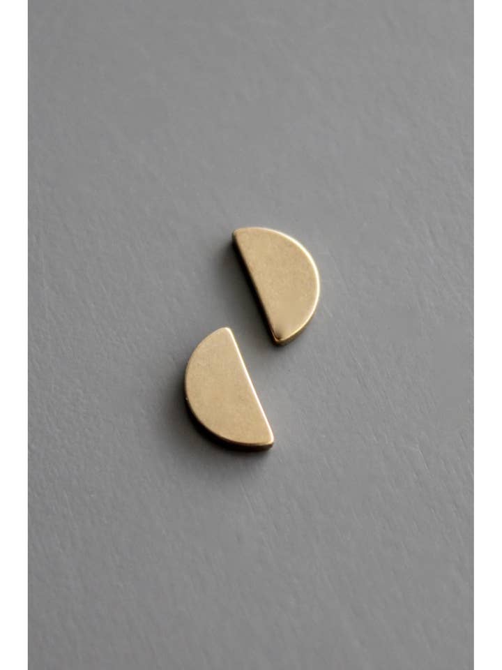 BKNE55 brass geometric posts for wholesale by David Aubrey Jewelry