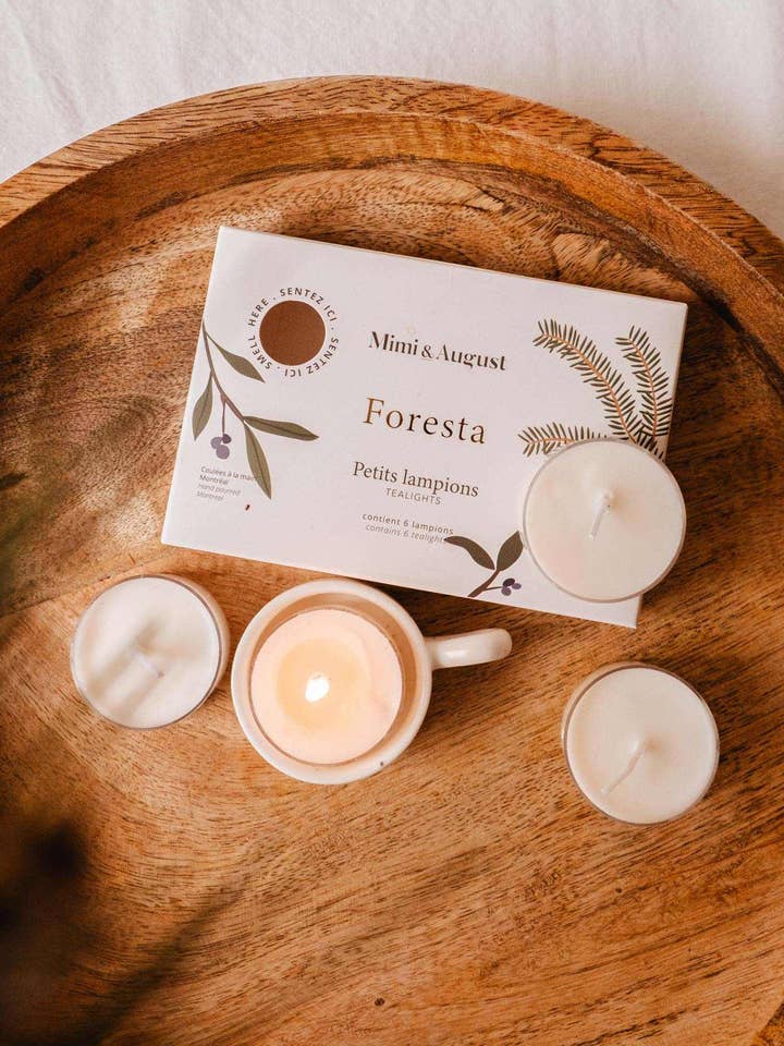 Ensemble de Bougies Chauffe-Plat Foresta pour la vente par Mimi & August