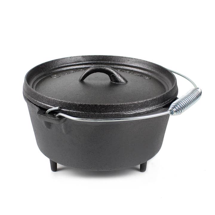 Crucible Cookware - Wholesale Cooking Pot - Cast Iron Camp Dutch Oven with Legs - 4.1 qt (3.9 L)