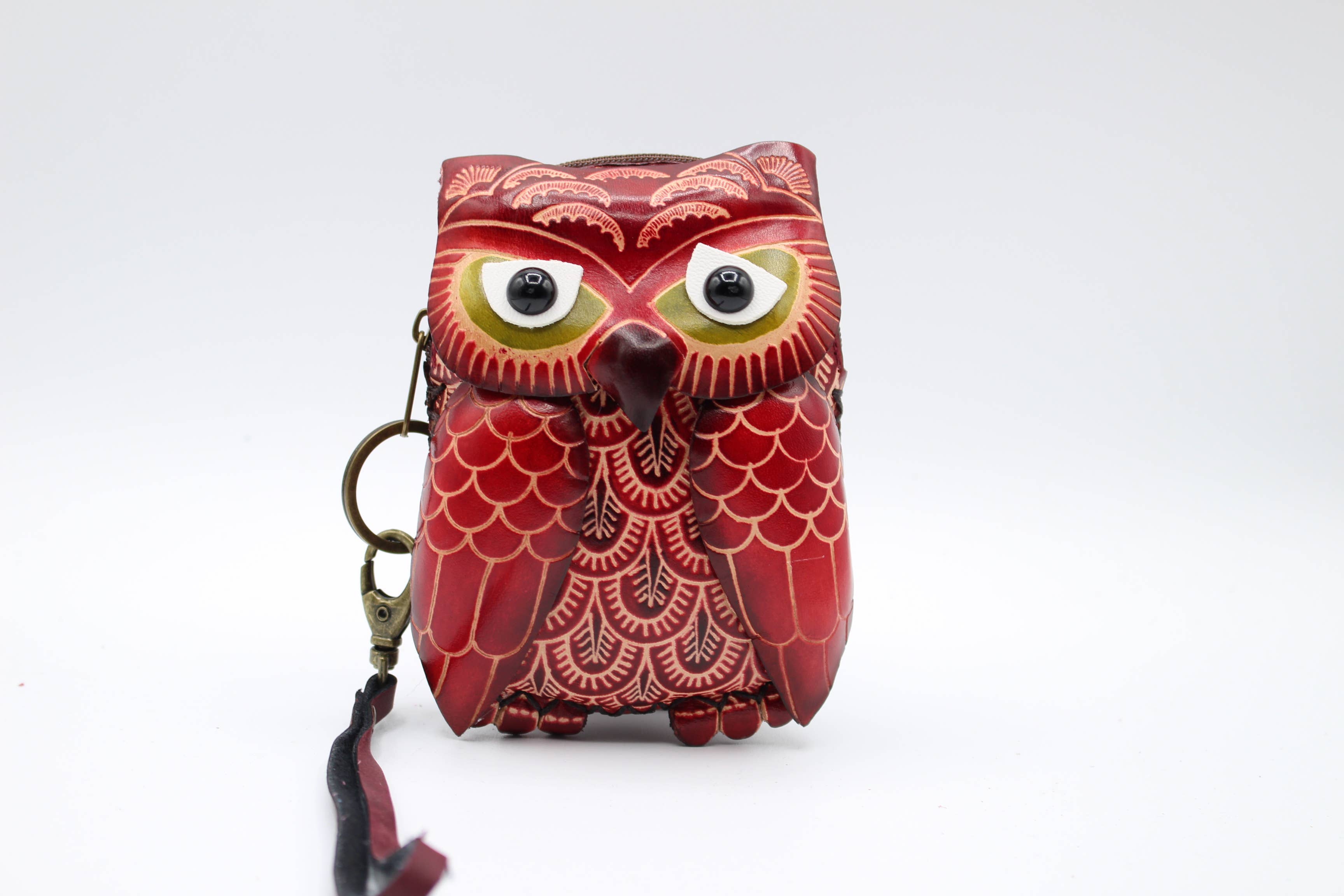 Sunflower Handmade leather inc - Wholesale Wristlet - Leather Owl Wristlet coin purse wallet6