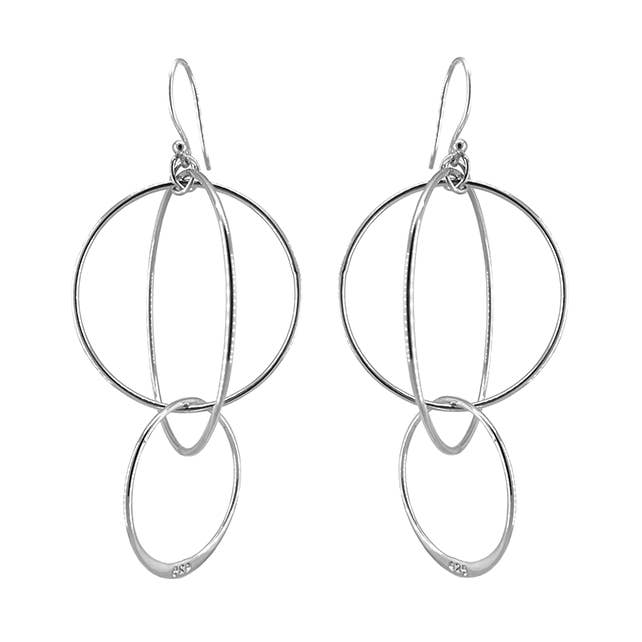 SITA - Wholesale Dangle Earrings - Sterling Silver Three Circle Dangle0