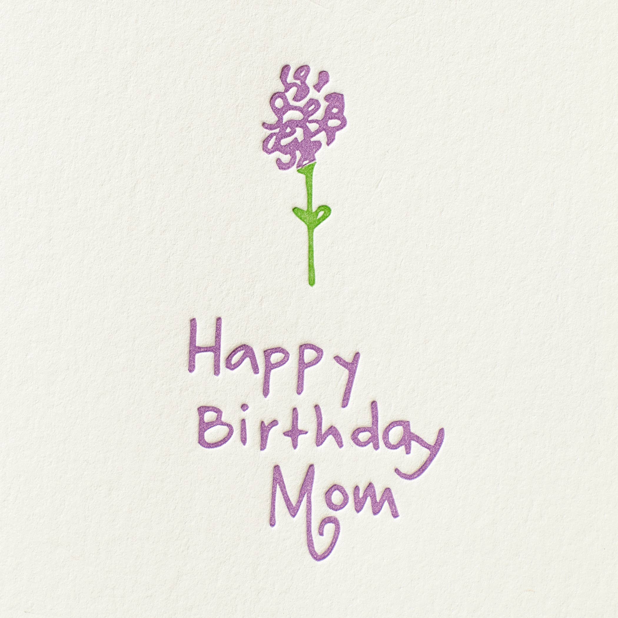 Shorthand Press - Vendita all'ingrosso Biglietti di auguri - Happy Birthday Mom - Biglietto di auguri tipografato2