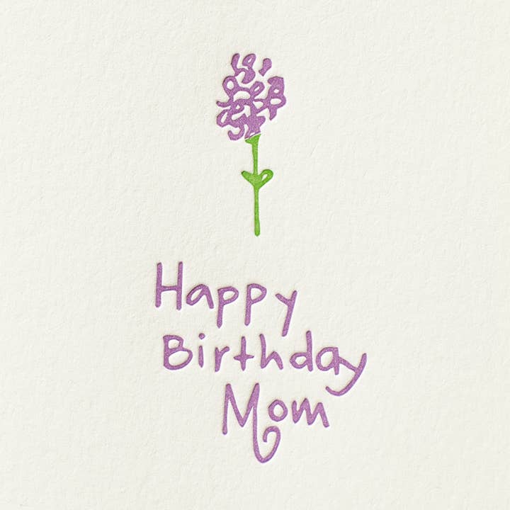 Shorthand Press - Vendita all'ingrosso Biglietti di auguri - Happy Birthday Mom - Biglietto di auguri tipografato2