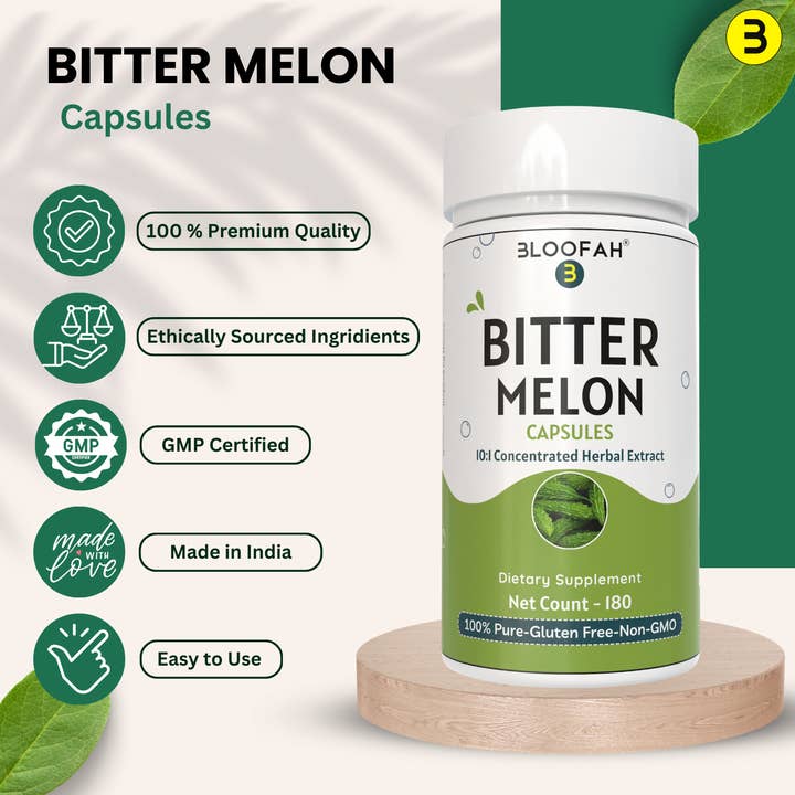 Bloofah – Großhandel Nahrungsergänzungsmittel/Vitamin zum Einnehmen – Bittermelonen-Kapseln 500mg | 10:1 Extrakt, natürlich, nicht-GVO