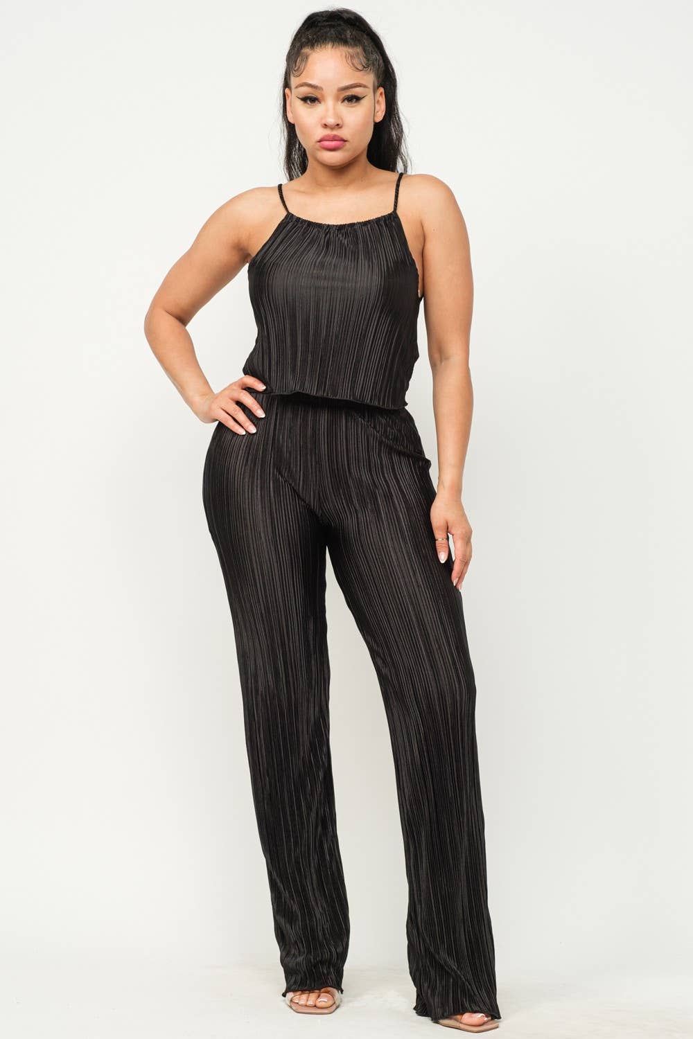 Boswell - Venta al por mayor Conjuntos de top y pantalón (NO para estar en casa) - Mujer - Conjunto de tirantes y pantalones Bodre Crop1